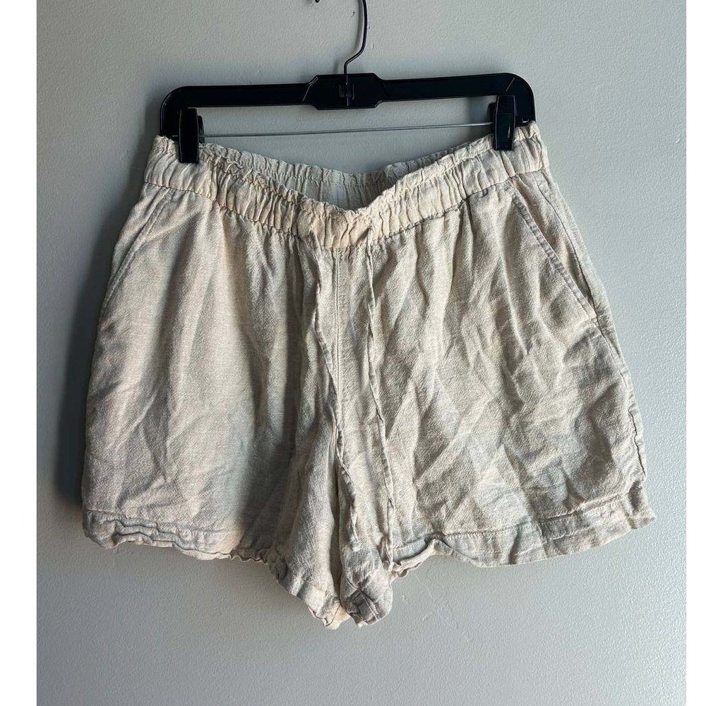 Gap Linen Pull On Shorts Cream Clean Girl Euro Summer Cottagecore Coastal M